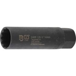 Zündkerzen-Einsatz - 14mm - mit Haltefeder -  Antrieb- 3/8" und 17 mm