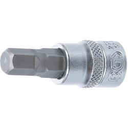 Bit application - indoor 6-kant - 9 mm - Actuators 3/8 "- CV-steel - matt chromed