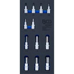 Bac à outils - insert bit placé à l'intérieur de 6 bord 1/2 "- 1/3 dépôt - 12 pcs.