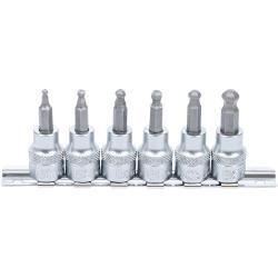 Bit wkładka set - od 3 do 8 mm - 3/8 "6-Kant twardy - z głowicą kulową - 7 szt.