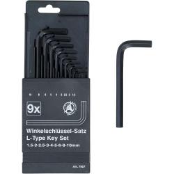 Allen Wrench Set - 1.5 mm to 10 mm - 9 pcs.