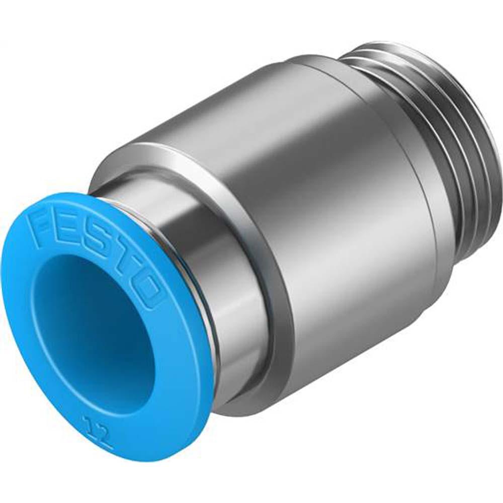 FESTO - QS - Push-in fitting - Nickel-plated brass - Male thread with internal hex - Nominal size 2.6 to 8.4 mm - Packing unit 1/10 - Price per unit