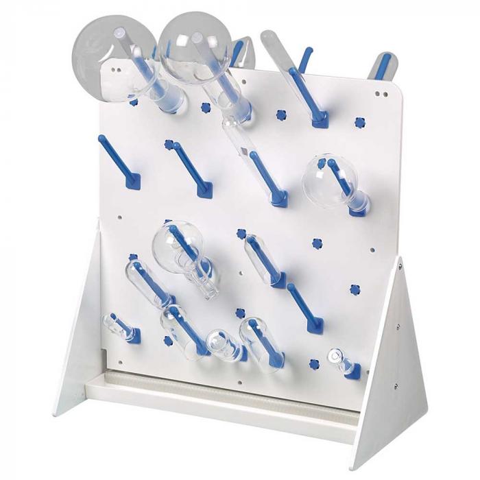 Scolapiatti - con supporto da tavolo e vaschetta raccogli gocce - PVC - con aste a pressione - diversi design