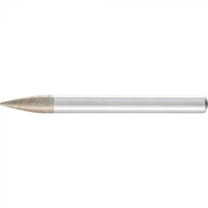 PFERD CBN-Schleifstift - Spitzbogenform SPG - Korngröße B 126 - Außen-ø 3,0 bis 6,0 mm - Schaft-ø 3 und 6 mm