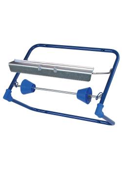 Wall roll holder - for cleaning rolls and udder paper - painted metal - blue