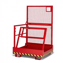 Arbeidskurv type RAK-Compact - Mål 1200 x 1080 x 1910 mm - Lastekapasitet 300 kg - RAL 3000 flammerød