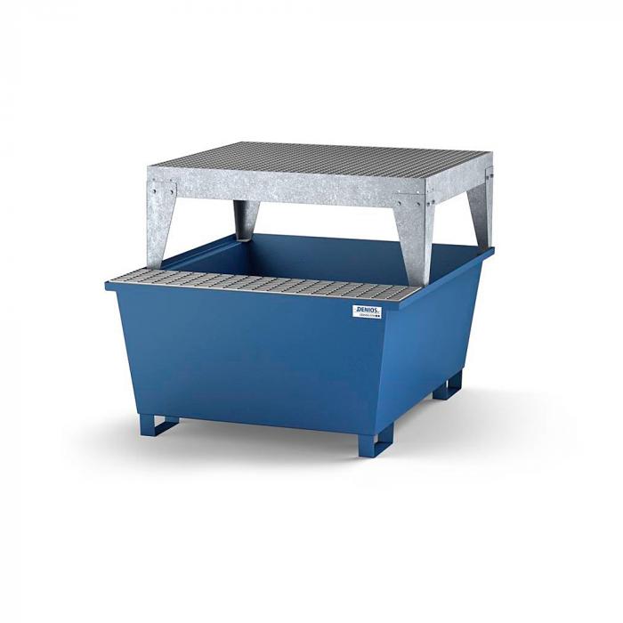 Collection tray classic-line - painted steel - m. Filling area for 1 IBC grating or rack