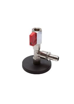 Magnethalter - für Schlauch-Ø 1/4" - mit Kugelhahn und 13 mm Schlauchnippel
