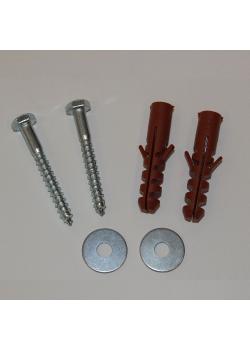 Montagesatz für Wandschutz - Stahl verzinkt - Kunststoff - 2 Stück