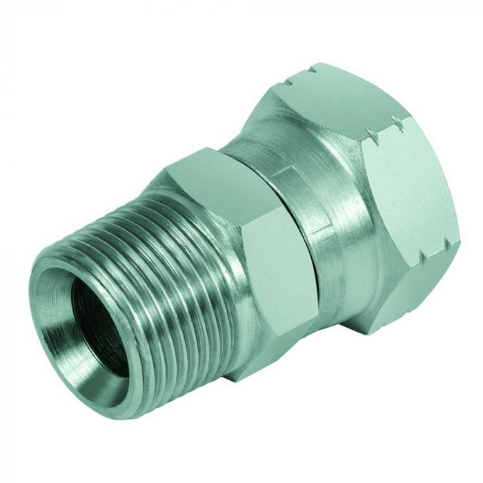 Straight screw-in adapter - Chrome-plated steel - NPT-AG 1/8 "to 1 1/2" to NPSM-IG 1/8 "to 1 1/2"