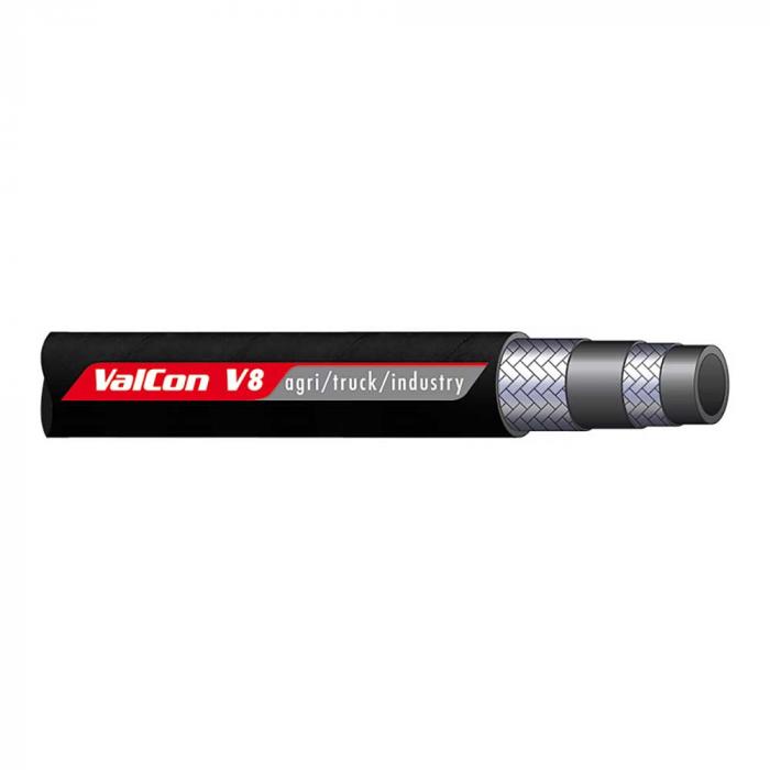 ValCon® 2-wire braided hose - rubber - DN 6 to 25 - max.outer Ø 14.2 to 36.6 mm - PN 165 to 400 - price per roll