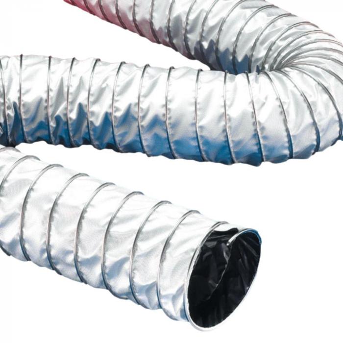 Double-layer clamping profile hose - CP PTFE/GLASS-INOX 471 EC - Inner Ø 50-51 to 1,000 mm - Length up to 6 m - Price per meter or per roll