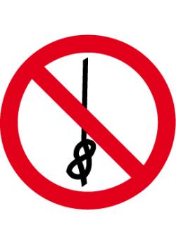 Znak zakazu - "Węzły zabronione" - średnica 5-40 cm