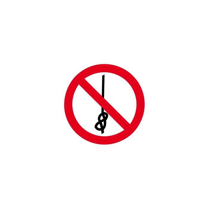 Signe d'interdiction - «nœuds interdits» - diamètre 5-40 cm