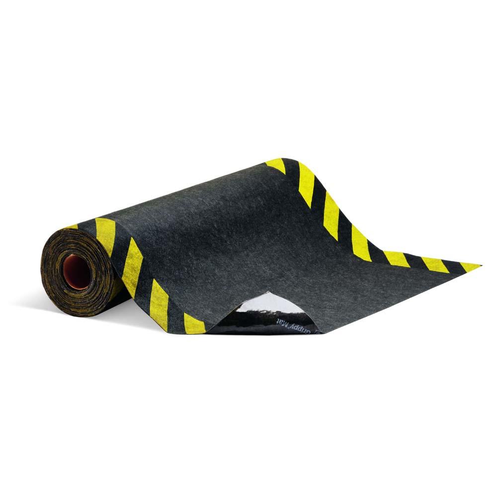 PIG® Grippy® Bodenmatte - mit Sicherheitsstreifen - 91 cm x 15,3 oder 30 m - absorbiert 15 oder 30 l/Rolle - Preis per Rolle