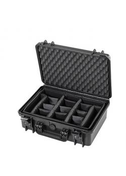 Koffert - svart - inkl. Kamera-veske og skumpolster