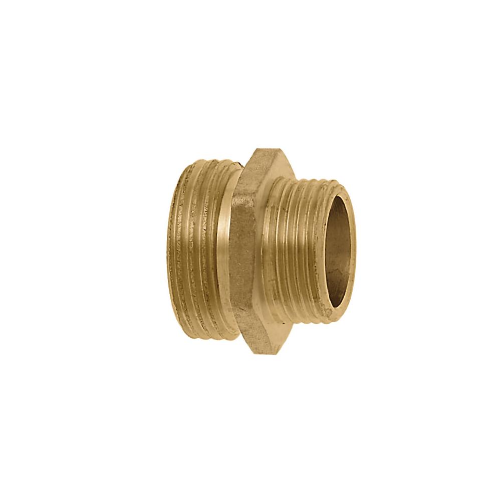 GEKA® Threaded nipple - with external thread - 2x G1/8 to G2 - brass - Price per piece
