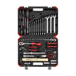 Gedore red socket wrench set "Auto-Universal" - incl. various inserts, extensions etc. - Price per set