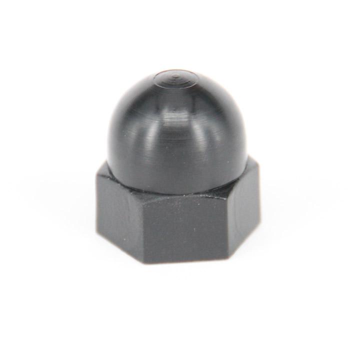 Cap Orzechy - podobny do DIN 1587 - M 3 do M 12 - czarny nylon / poliamid czarny