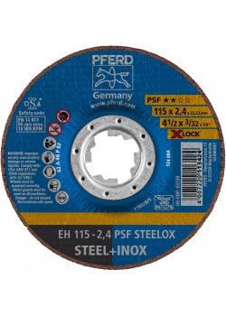 Tarcza do cięcia PFERD EH - PSF STEELOX / X-LOCK - Ø zewnętrzna 115 i 125 mm - System mocowania X-LOCK (22,23) - Opak. 25 szt. - Cena za opakowanie