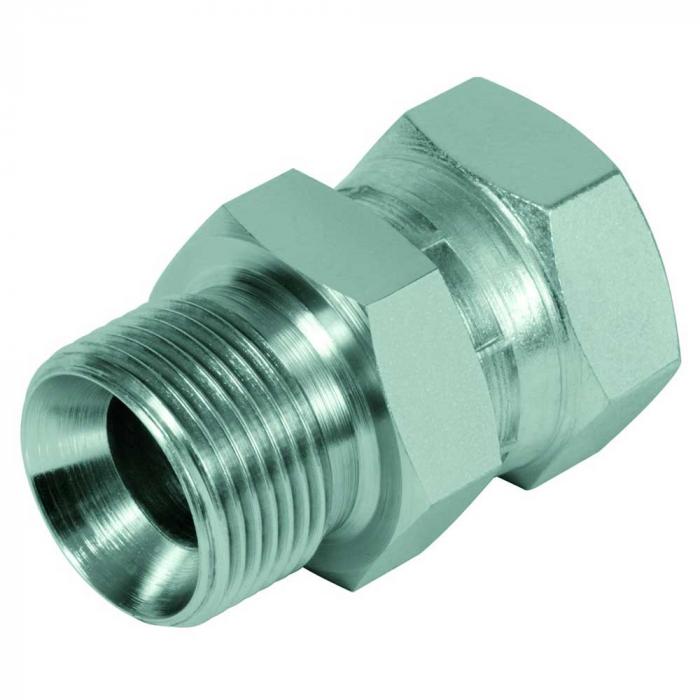 Straight adapter - Chrome-plated steel - AG G 1/8 "to G 2" to IG with union nut G 1/8 "to G 1 1/4"