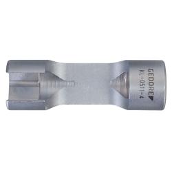 Gedore Spezial-Steckschlüsseleinsatz - für Arbeiten an Kraftstoffhochdruckleitungen - Schlüsselweite 14 bis 21 mm