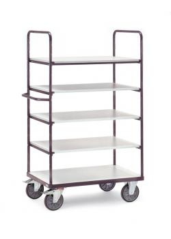 ESD Shelf trolley - with 5 shelves - height 1800 mm - 600 kg