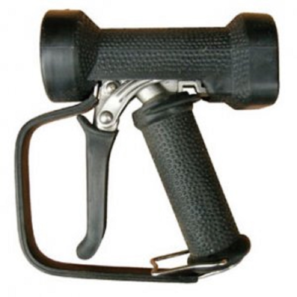 Spray gun - stainless steel or brass/rubber - blue or black - 24 bar - 75 to 120 l/min - 1/2" female thread