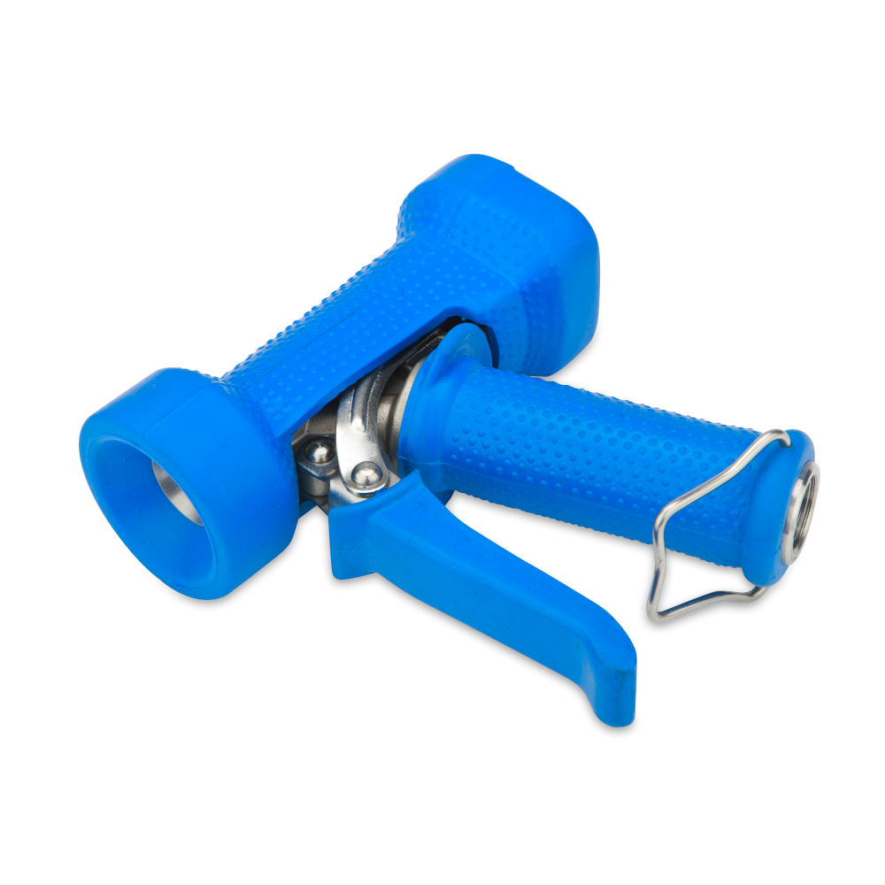 Spraypistol - rostfritt stål eller mässing/gummi - blå eller svart - 24 bar - 75 till 120 l/min - 1/2" IT