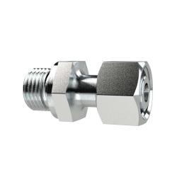 Adjustable straight screw-in fitting - Galvanized steel - G 1/4 to G 3/4 - Outer pipe Ø 10 mm to 22 mm