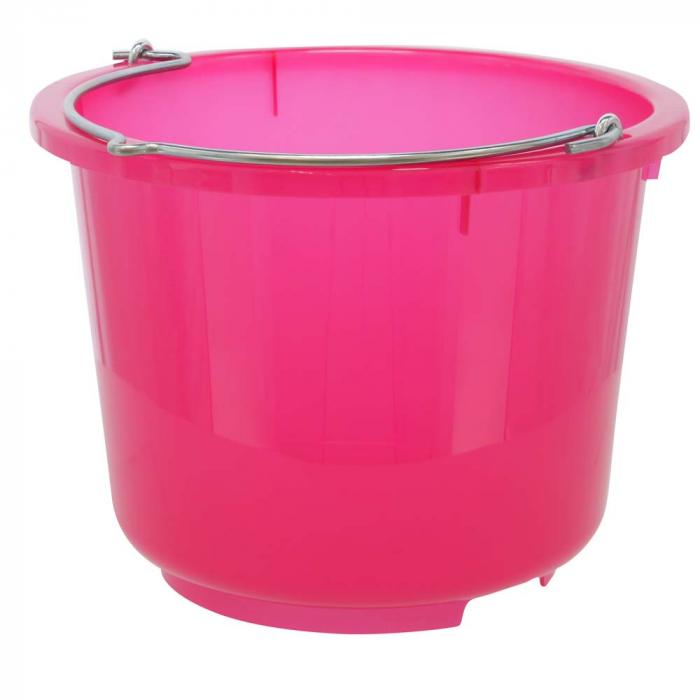 Stable and construction bucket - blue transparent/pink transparent - Ø 33 cm - 12 l - price per piece