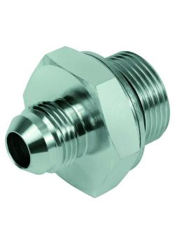Screw-in fitting - Chrome-plated steel - JIC-AG UNF 7/16" to UN 2 1/2" to BSP-AG G 1/8" to G 2"