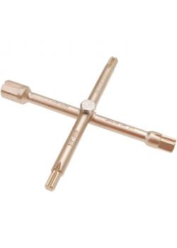 Cross Keys - misura per vari viti a brugola quadrati ed esagono esterno