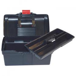 Værktøjskasse - bevægelige indre bund - farve sort