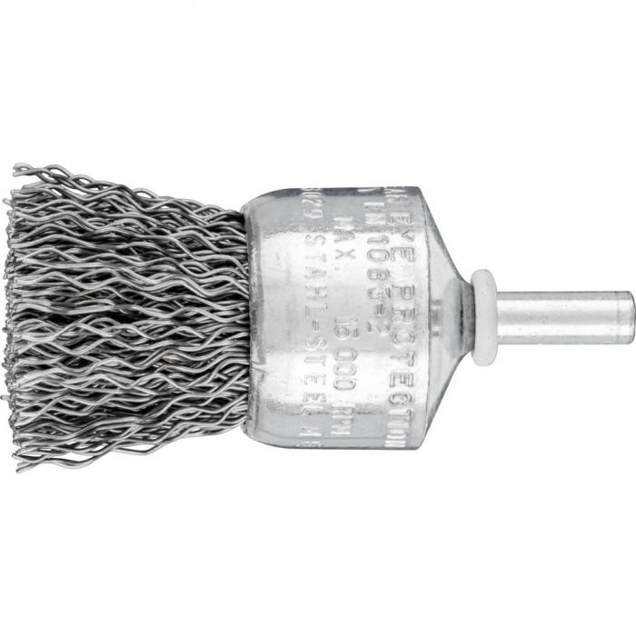 PFERD brush brush PBU with shaft - steel wire - untied - outer-ø 10 to 30 mm - trimming material-ø 0.20 to 0.50 mm - pack of 10 - price per pack