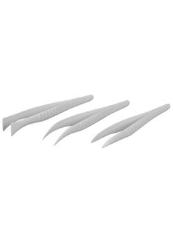 Disposable tweezers - PS - white - length 130 mm - different designs - PU 100 pieces - price per PU