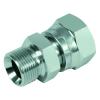 Adapter - straight - chrome-plated steel - BSP AG G 1/4 "to G 1 1/2" and ORFS IG UN 9/16 "to UN 2"