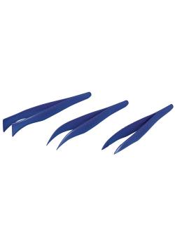 Sterile tweezers - detectable - PS - blue - length 130 mm - different designs - PU 100 pieces - price per PU