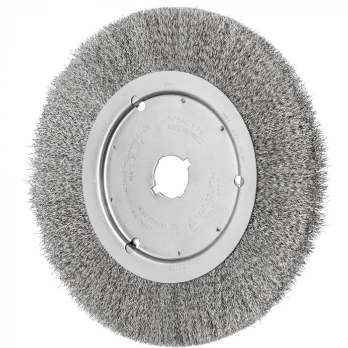 PFERD-pyöreä harja RBU - auki - kapea - INOX - ulko-ø 125 - 250 mm - leikkuuleveys 12 - 20 mm - pohja / sovitin 14,0 ja 22,2 - viimeistelymateriaali-ø 0,30 mm - pakkaus 2 - hinta per VE