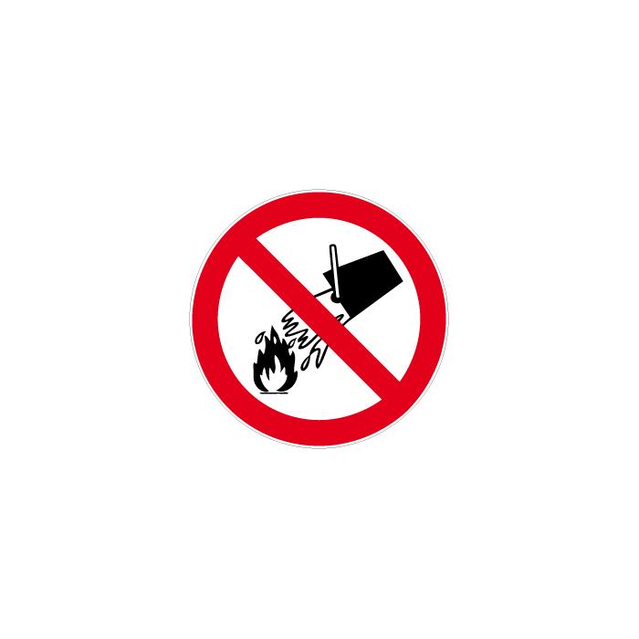Znak zakazu "Zakaz gaszenia wodą" Ø 5 do 40 cm