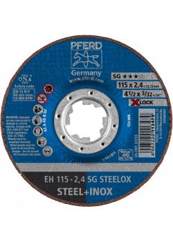 Disco da taglio PFERD EH - SG STEELOX - Ø esterno 115 e 125 mm - sistema di bloccaggio X-LOCK (22,23) - PU 25 pezzi - Prezzo per PU