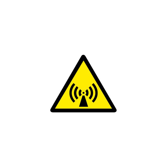 Panneau d'avertissement "champ électromagnétique" - longueur de la jambe 5-40 cm