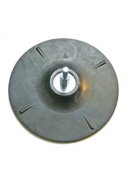 Rubber support wheel - 125 mm - with mandrel 6 mm