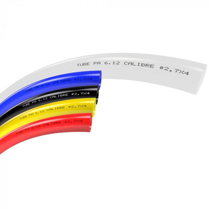 Polyamidslang - inner-Ø 2-13 mm - ytter-Ø 4-16 mm - längd 25-1000 m - olika färger - pris per rulle