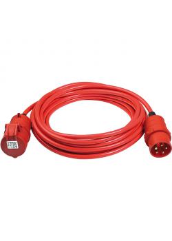 CEE câble d'extension IP 44 - BREMAXX - rouge - N07V3V3-F 5G1.5 - CEE 400 V / 16 A