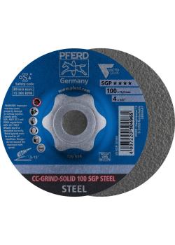 Disque abrasif PFERD CC-GRIND - CC-GRIND-SOLID - SGP STEEL - ø extérieur 100 à 180 mm - ø d'alésage 16,0 et 22,23 mm - Conditionnement 10 pièces - Prix par conditionnement
