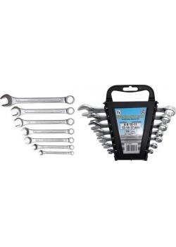 Foot ring wrench set - Sizes 6 to 17 mm - 7 pcs.