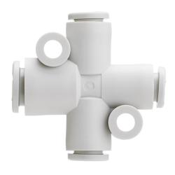 Cross-connect fitting KQ2TY06-08A1 - PBT/PP - oval pressure ring - hose Ø 6 to 8 mm - PU 10 pieces - price per piece