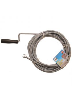 Pipe cleaning spiral - length 10 m - with handle