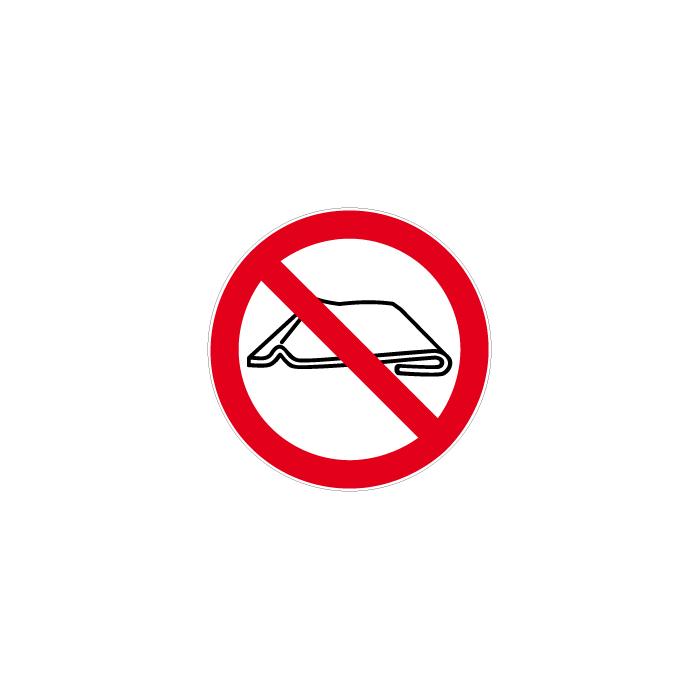 Prohibition sign - diameter 5-40 cm - "Do not fold"